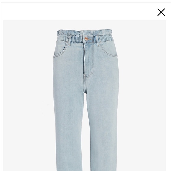 Express || Super High Waisted Jean Joggers - Picture 2 of 3